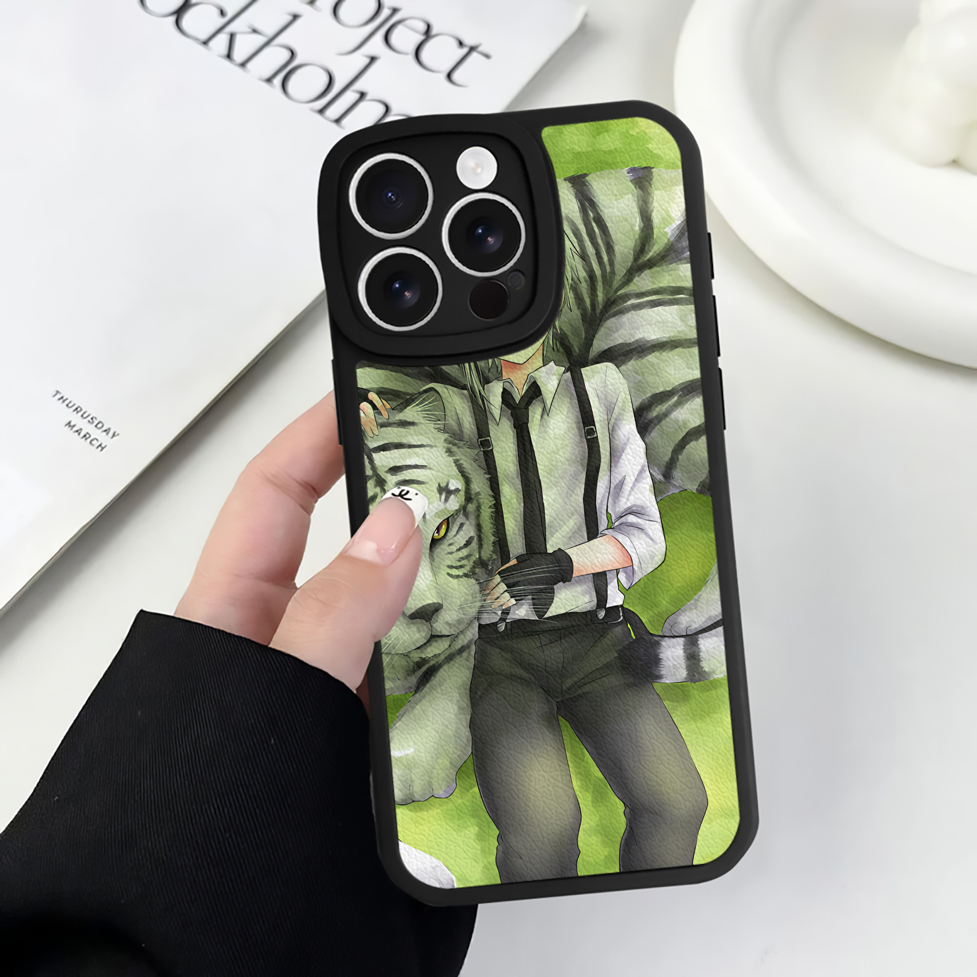 （画像用） 文豪ストレイドッグス Bungo Stray Dogs 【iPhone 16シリーズ対応】シリコンスマホケース（レザー調） 材質：シリコン